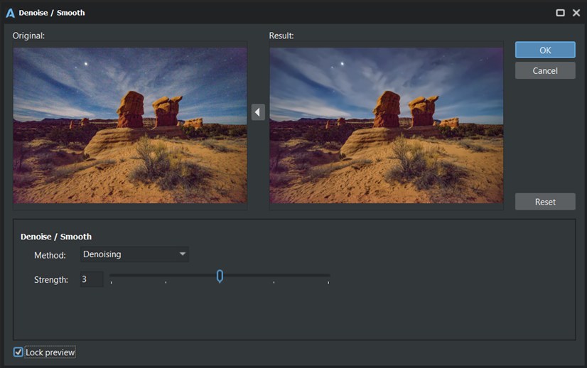 Advanced noise reduction and image smoothing tools